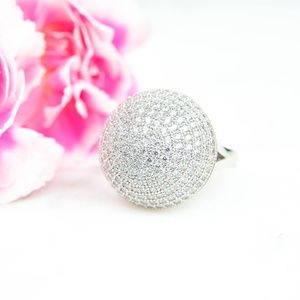 Sterling Silver & Cubic Zirconia Cocktail Ring
